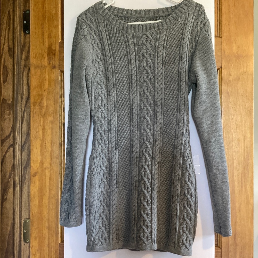 Gray Cable Knit Women's Sweater Tunic Amazon Essentials